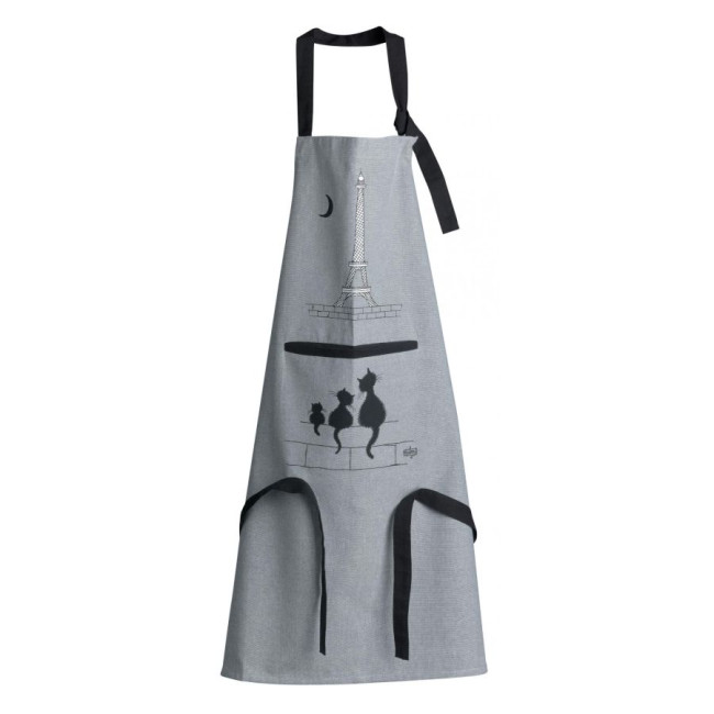 Tablier de cuisine Dubout Chats Eiffel Gris, Winkler