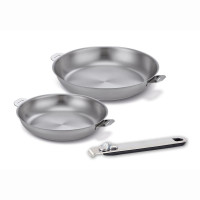 Set 2 Poêles Inox Move On + poignée Kitchen Fun, Beka
