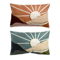 Coussin brodé Elie 40 x 65 cm, Vivaraise