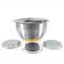 Set de 3 bols alimentaires inox + 3 râpes interchangeables PIKA, Warmcook