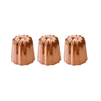 3 Moules à Canelé Cuivre Étamé 55 mm, Mali's