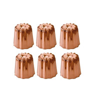 6 Moules à Canelé Cuivre Étamé 35 mm, Mali's