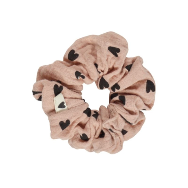 Chouchou en Gaze de coton Cœurs Rose, Atelier Wagram