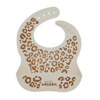 Bavoir en silicone Léopard Crème, Atelier Wagram