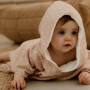 Poncho 3/6 ans en Gaze de coton Cœurs Beige, Atelier Wagram
