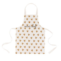 Tablier pour enfant Cœurs Écru, Atelier Wagram