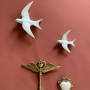 Lot de 2 Décorations Murales Oiseaux Blanc, Emdé