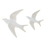 Lot de 2 Décorations Murales Oiseaux Blanc, Emdé