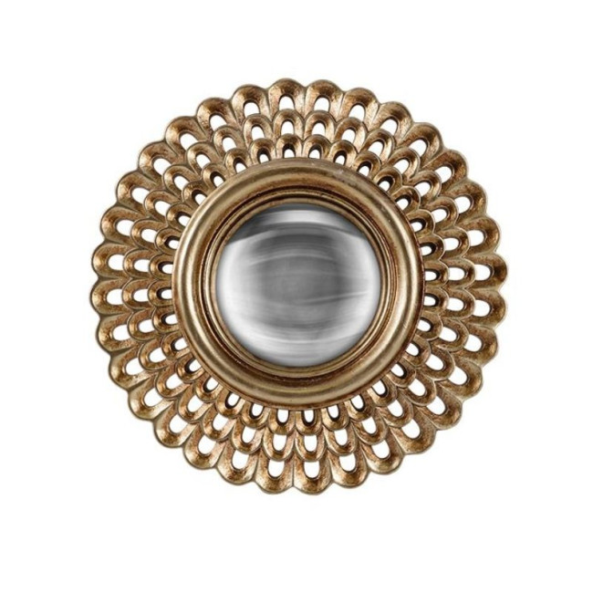Miroir convexe doré 21,5 cm, Emdé