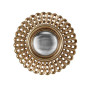 Miroir convexe doré 21,5 cm, Emdé