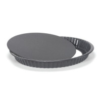 Moule à Tarte Ø 30 cm Fond Amovible Acier Émaillé, Patisse