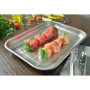 Plat à Four Bas Rectangle en Inox, Steel Pan