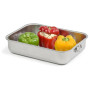 Plat à Four Rectangle en Inox, Steel Pan