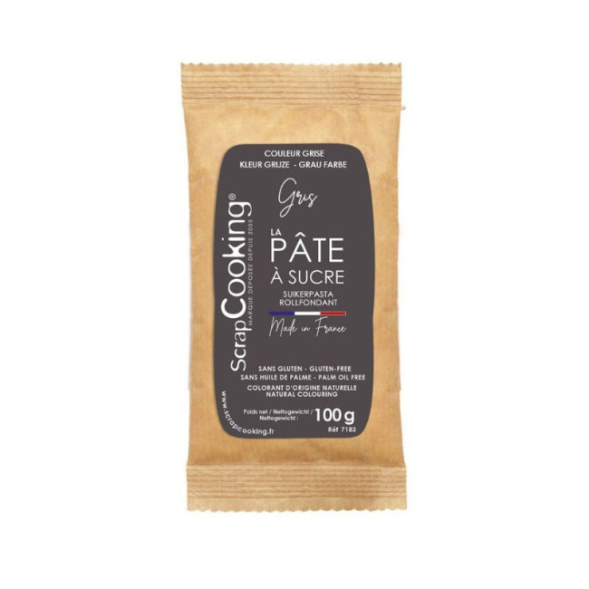 Pâte à sucre grise 100g, Scrapcooking