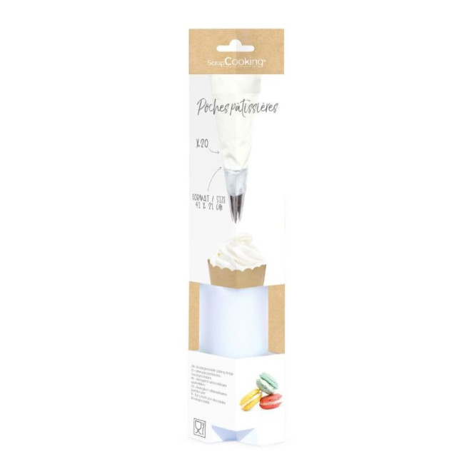 Boîte de 20 poches pâtissières, ScrapCooking