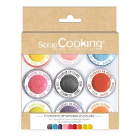 9 Colorants artificiels en poudre, ScrapCooking