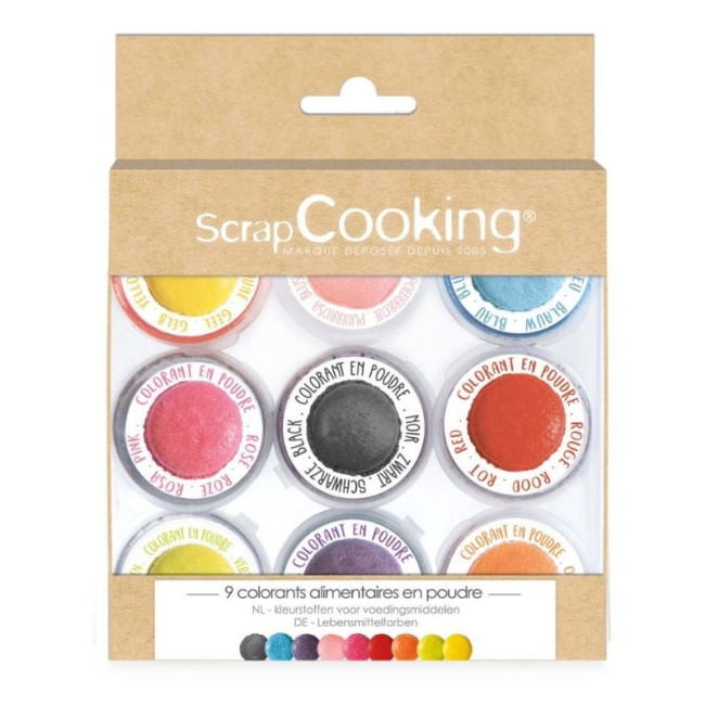 9 Colorants artificiels en poudre, ScrapCooking