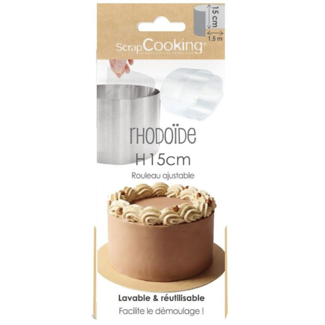 Ruban rhodoïde entremets 1,5 m x h 15 cm, Scrapcooking