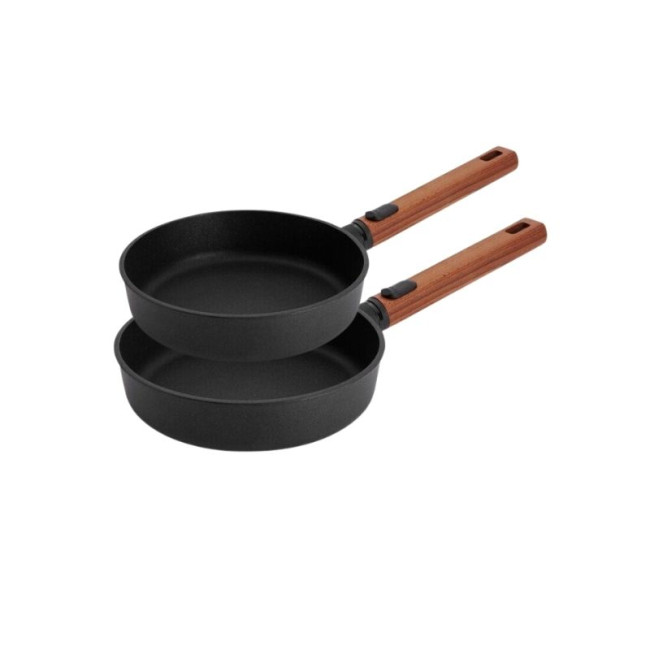 Lot de 2 Poêles en fonte Eco Logic Bois, WOLL