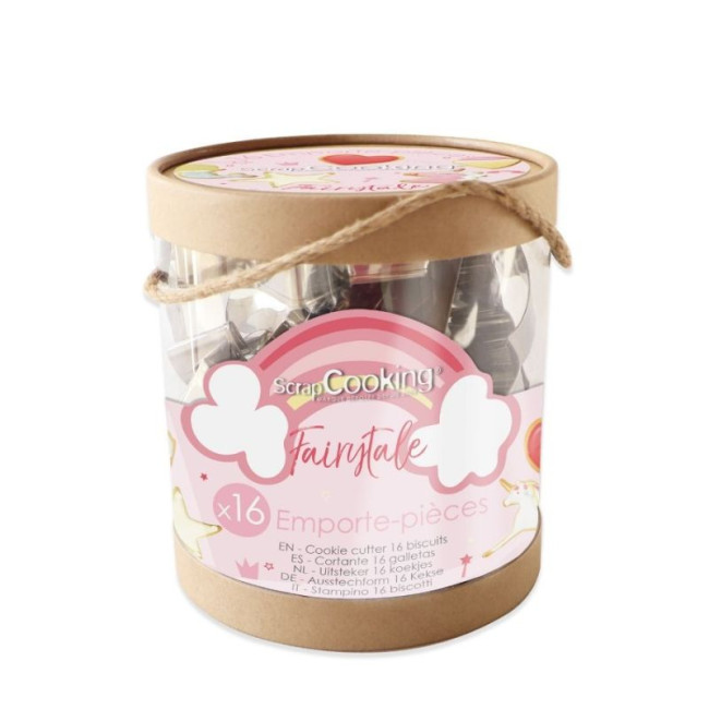Seau 16 emporte-pièces Fairytale, Scrapcooking