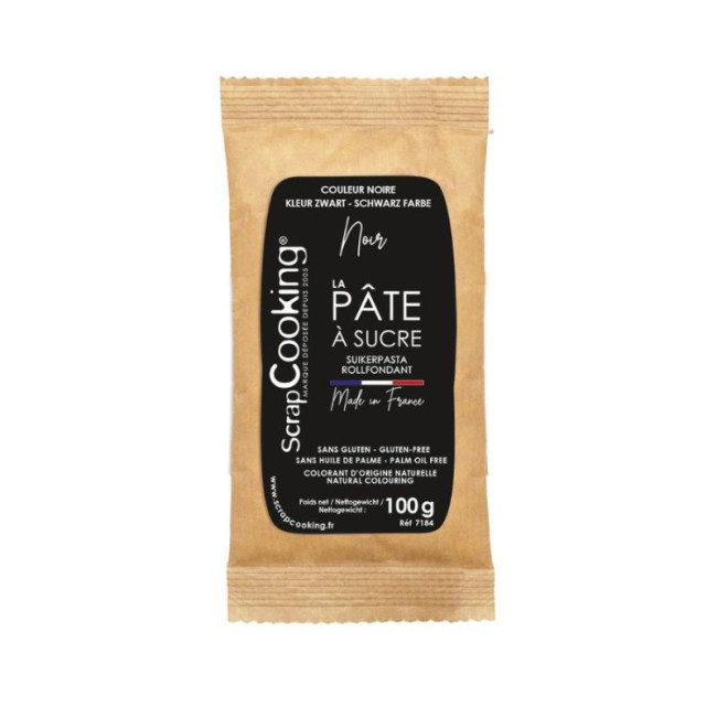 Pâte à sucre noir 100g, ScrapCooking