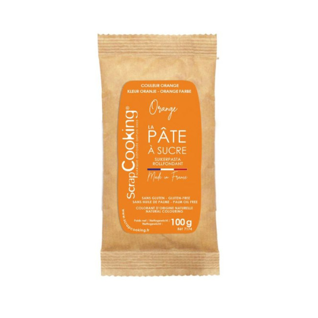 Pâte à sucre orange 100g, ScrapCooking
