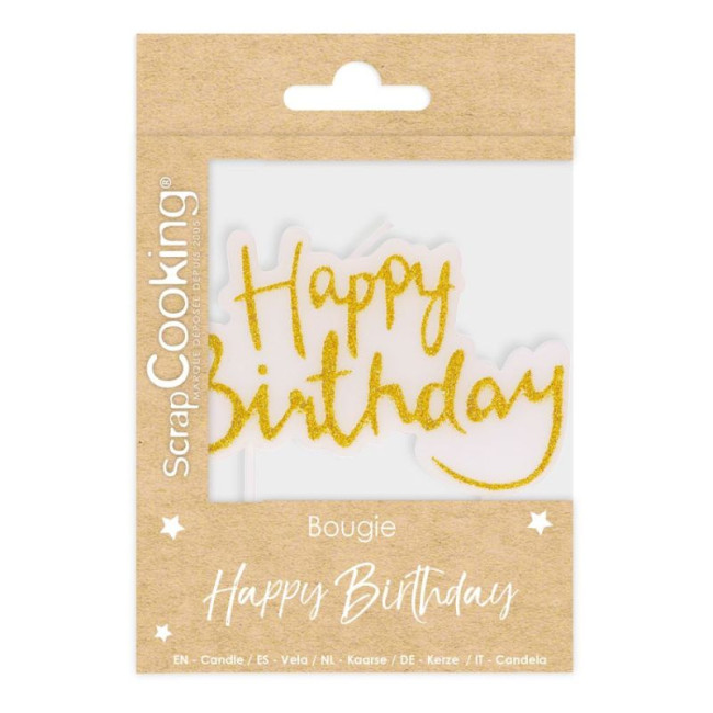 Bougie d'anniversaire XXL "Happy Birthday", ScrapCooking