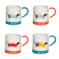 Set 4 Mugs 31 cl Tecky, Table Passion