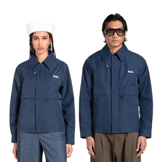 Veste Imperméable Mixte Ambroise Indigo, Flotte
