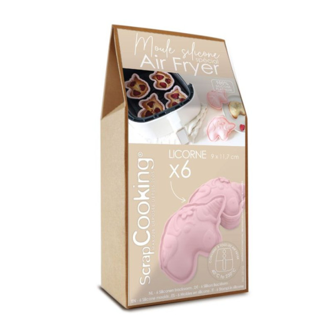 6 moules silicone Airfryer Licorne, ScrapCooking