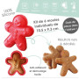 6 moules silicone Bonhomme pain d'épices, ScrapCooking