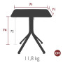 Table Rest'O 71 x 71 cm, Fermob