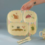 Assiette 4 Compartiments Sweet Jungle Print, Rice