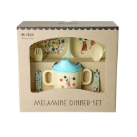 Coffret 4 pièces en mélamine Menthe Fun Fair, Rice