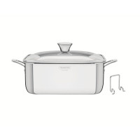 Cocotte Carrée 26 cm 7.3 L Inox Grano, Tramontina