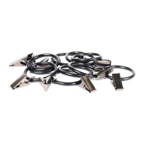 10 Anneaux avec pinces pour Rideau, Haomy