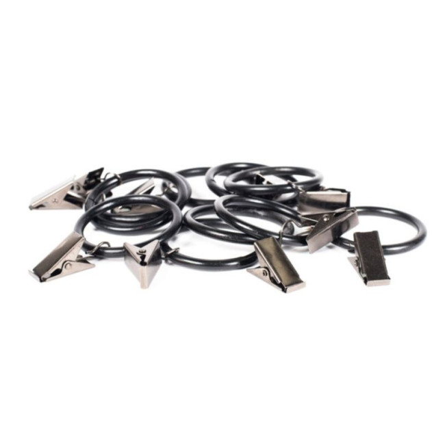 10 Anneaux avec pinces pour Rideau, Haomy