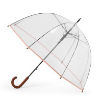 Parapluie Cloche Transparent Ganse Rose Corail NINA, Anatole