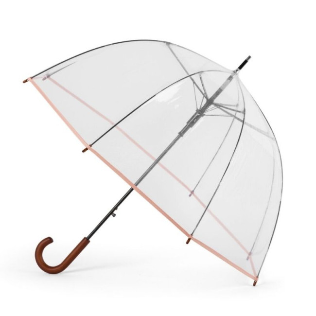 Parapluie Cloche Transparent Ganse Rose Corail NINA, Anatole