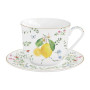 Coffret Tasse Déjeuner 37 cl Fleurs et Citrons, Easy Life