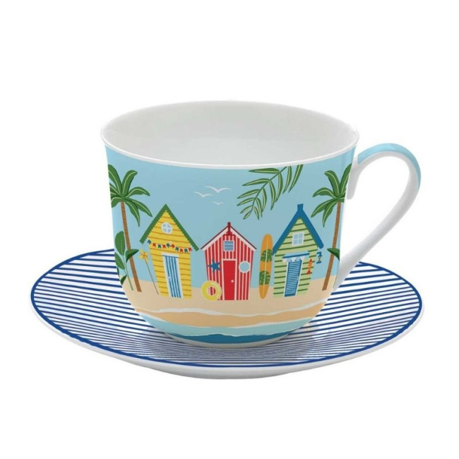 Coffret Tasse Déjeuner 40 cl A La Plage, Easy Life