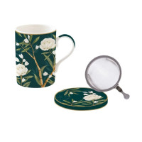 Coffret Tisanière avec Filtre Inox Royal Peonies, Easy Life