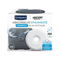 Absorbeur d'humidité Compact Gris + 1 tablette, Starwax
