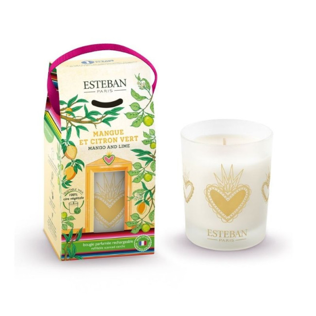 Bougie parfumée 180 gr Mangue et Citron vert, Esteban