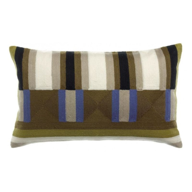 Coussin Brodé Jason Cèdre, Vivaraise