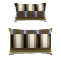 Coussin Brodé Jason Cèdre, Vivaraise