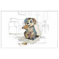 Set de Table Chiot Gourmand Kook, Kiub