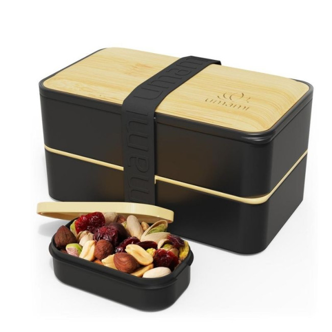 Boîte Bento Original 1.2 L Noir & Bambou, Umami
