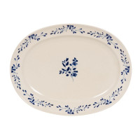 Plat Ovale 42 x 30 cm Appoline Bleu, Table Passion