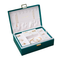 Boîte à Bijoux Louise Cuir Vert, Maison Scarlett